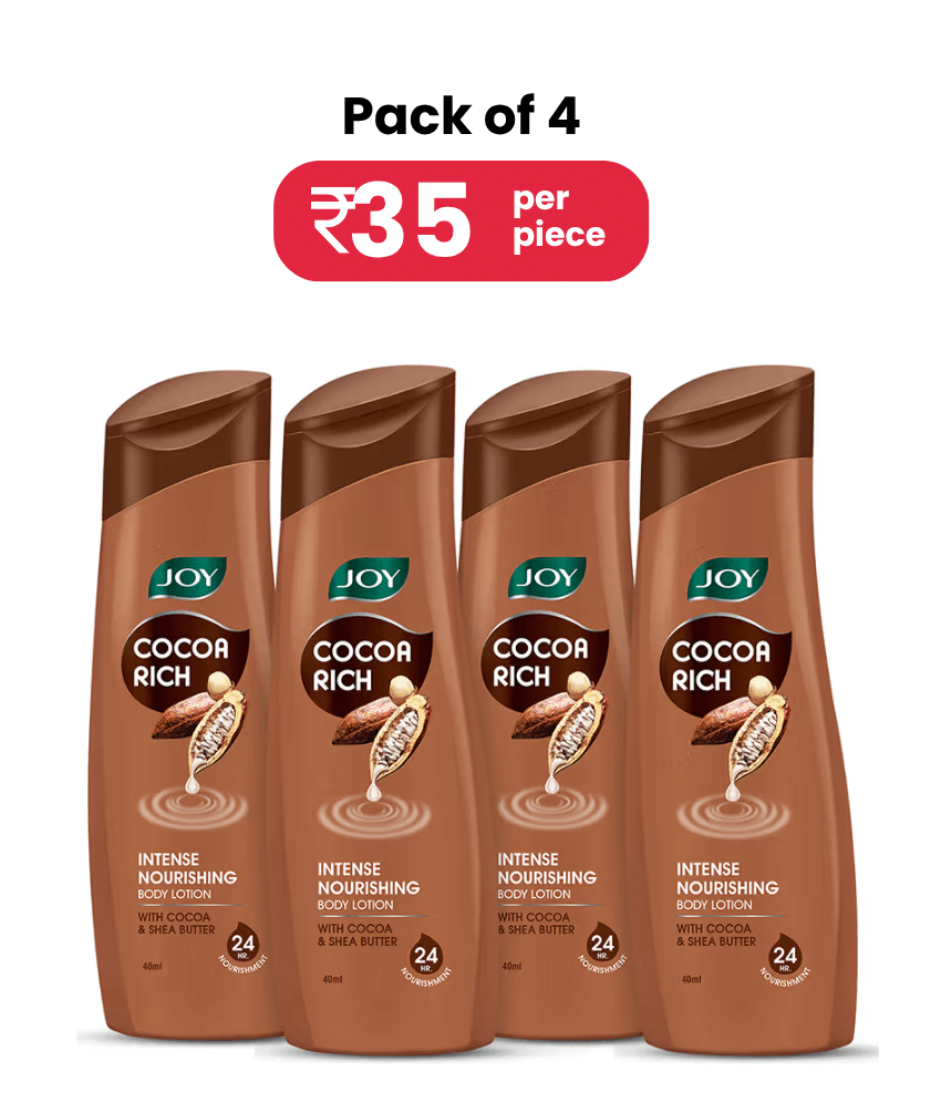 Joy Cocoa Rich Pocket-Sized Lotion With Shea Butter & Cocoa Butter 40ml each (Pack of 4) Joy Cocoa Rich Pocket-Sized Lotion With Shea Butter & Cocoa Butter 40ml each (Pack of 4)