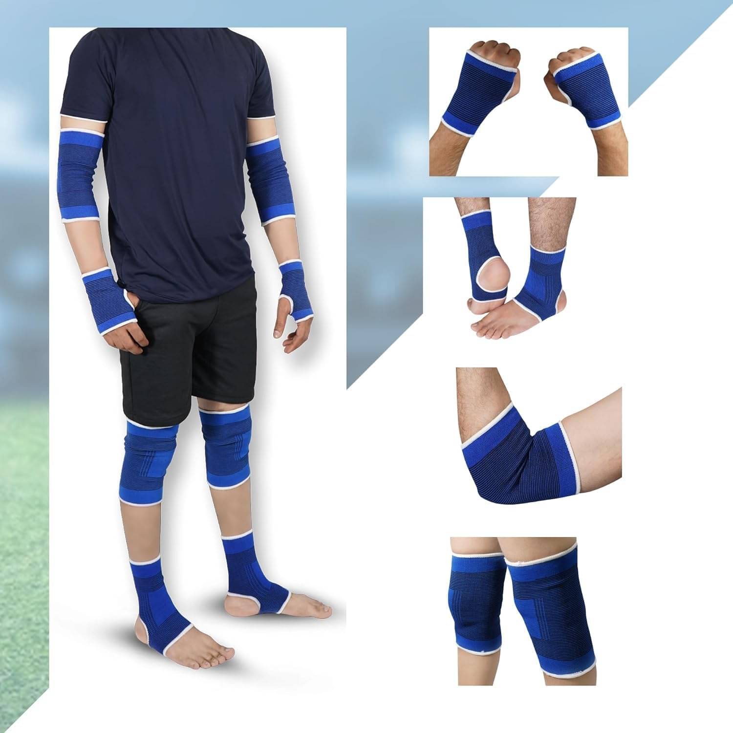 Shopeleven Blue Ankle Support ( Pack of 8 ) Shopeleven Blue Ankle Support ( Pack of 8 )