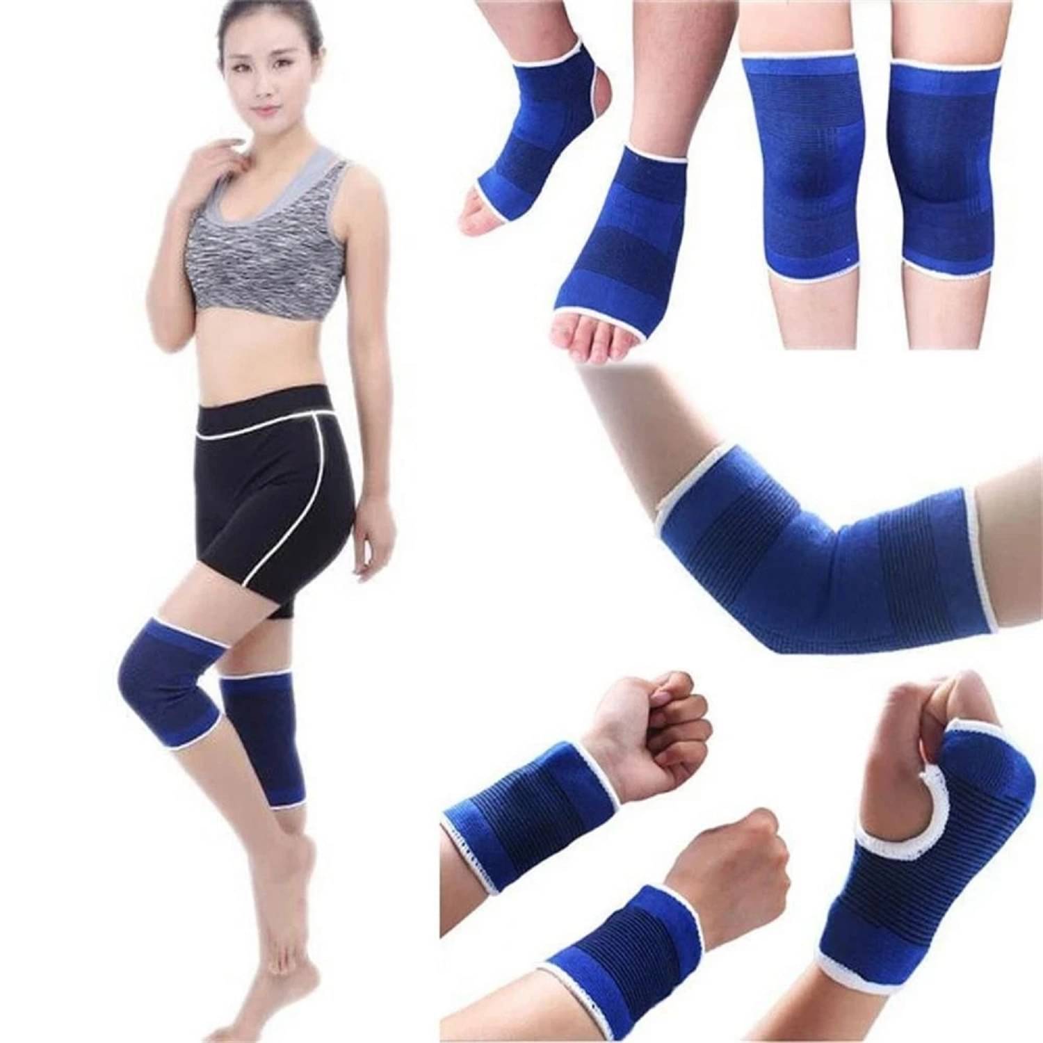     			Shopeleven Blue Ankle Support ( Pack of 8 )