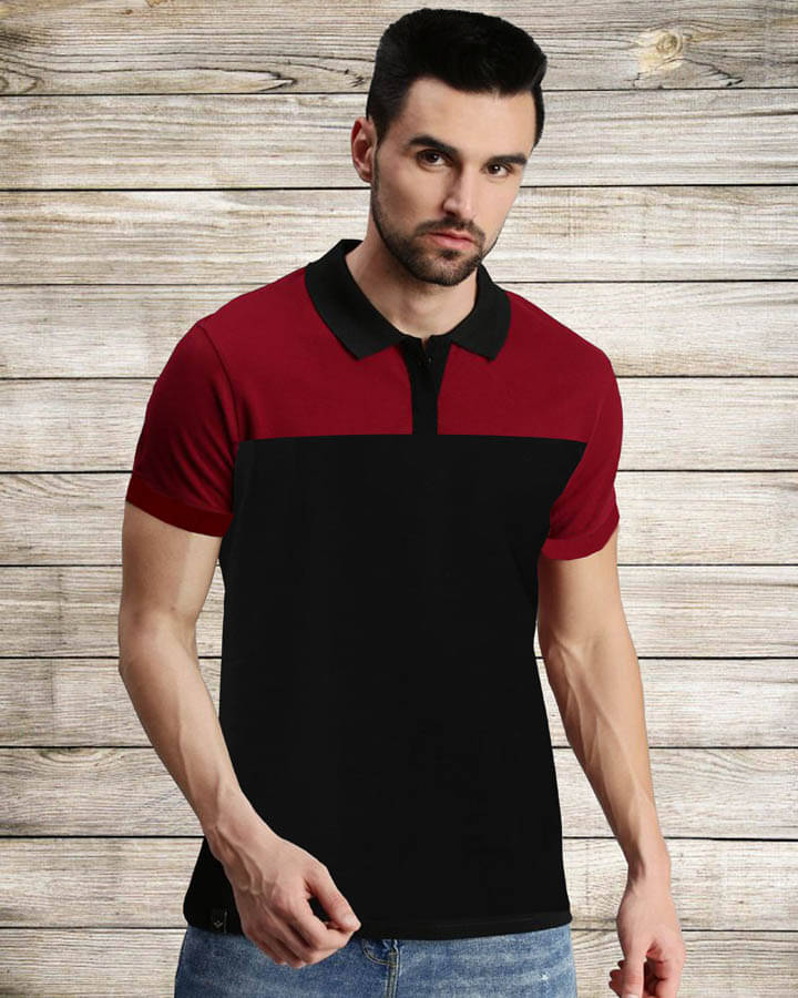 Tee Town Men Cotton Regular Fit Colorblock Polo T Shirt ( Multicolor2 ) Tee Town Men Cotton Regular Fit Colorblock Polo T Shirt ( Multicolor2 )