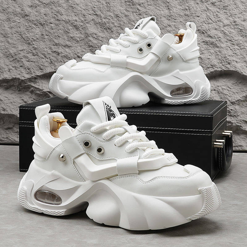     			TrendWalk Shoes Casual Sneakers  (White) White Men's Korean Shoes