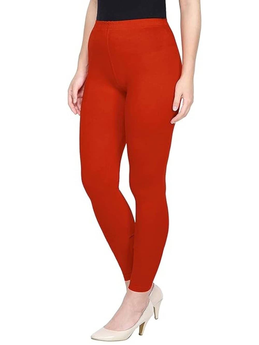     			ULTIMATE SHOPPING NETWORK Pack of 1 Lycra Women's Leggings ( Red )