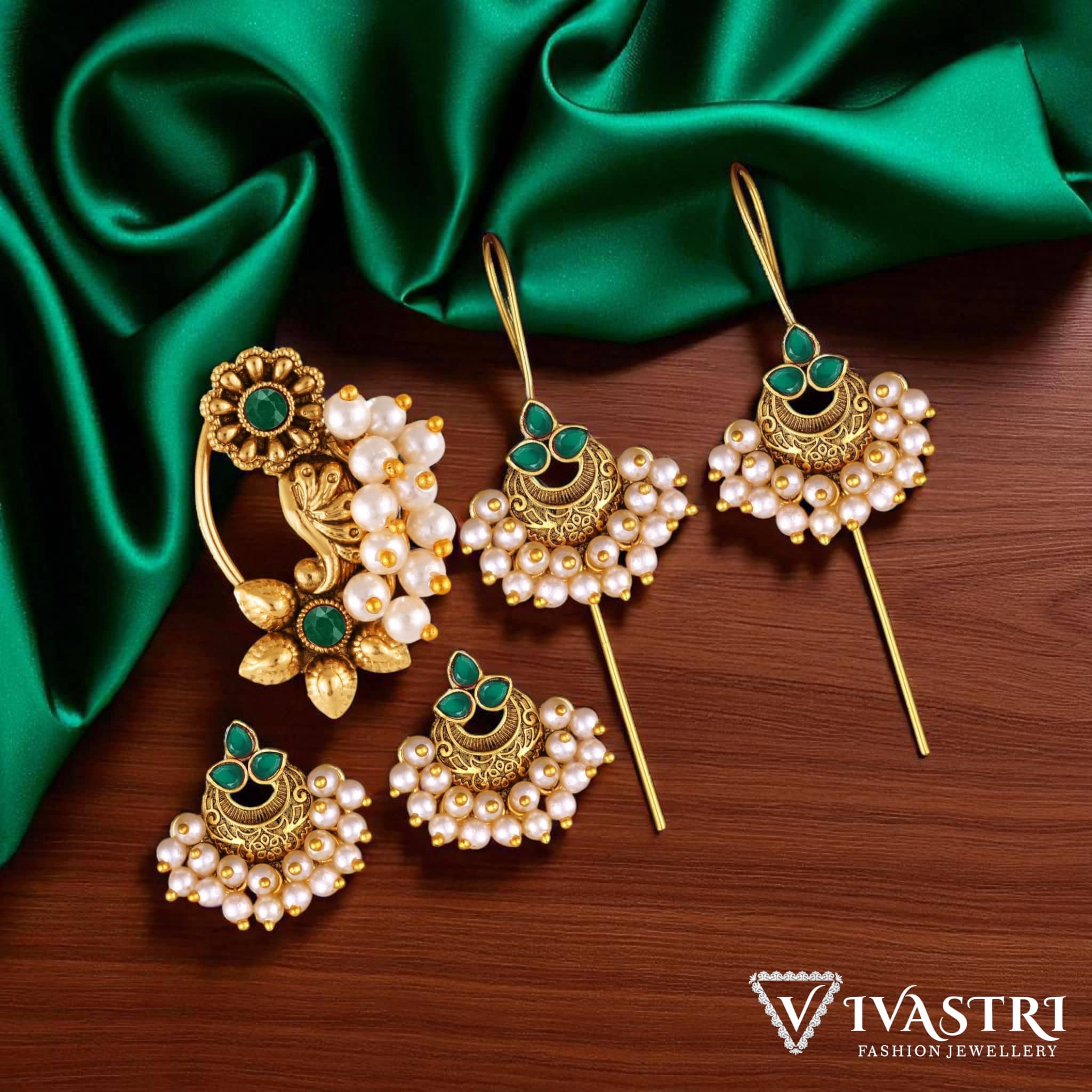 VIVASTRI Golden EarCuff Earrings ( Pack of 1 ) - Earrings | Buy online on ZillyBuy