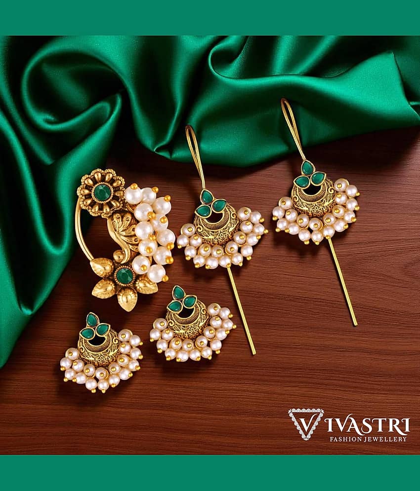 VIVASTRI Golden EarCuff Earrings ( Pack of 1 ) - Earrings | Buy online on ZillyBuy