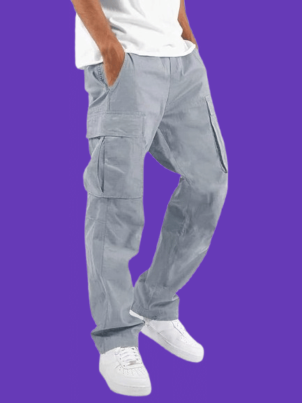     			Woozie Regular Flat Men's Cargos - Light Grey ( Pack of 1 )