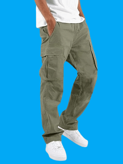     			Woozie Regular Flat Men's Cargos - Olive Green ( Pack of 1 )