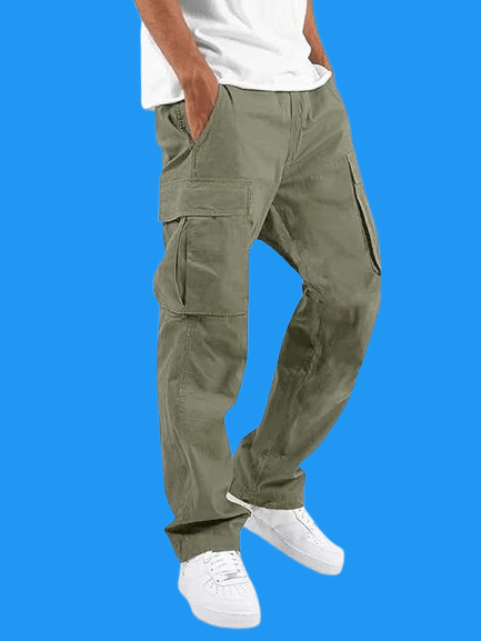     			Woozie Regular Flat Men's Cargos - Olive Green ( Pack of 1 )