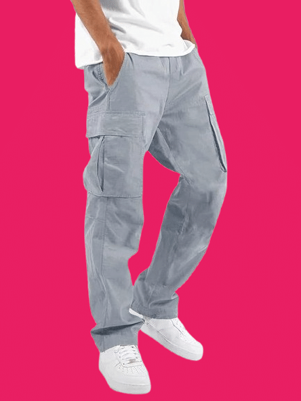    			Woozie Regular Flat Men's Cargos - Light Grey ( Pack of 1 )