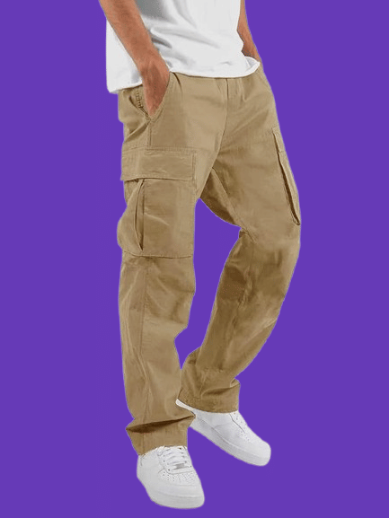     			Woozie Regular Flat Men's Cargos - Khaki ( Pack of 1 )