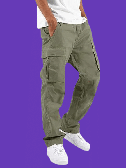     			Woozie Regular Flat Men's Cargos - Olive Green ( Pack of 1 )