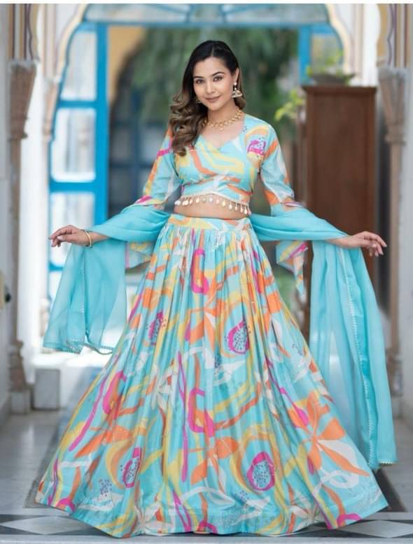 ayush kumar Blue,Navy Art Silk Chaniya Choli Semi Stitched Lehenga Single ayush kumar Blue,Navy Art Silk Chaniya Choli Semi Stitched Lehenga Single