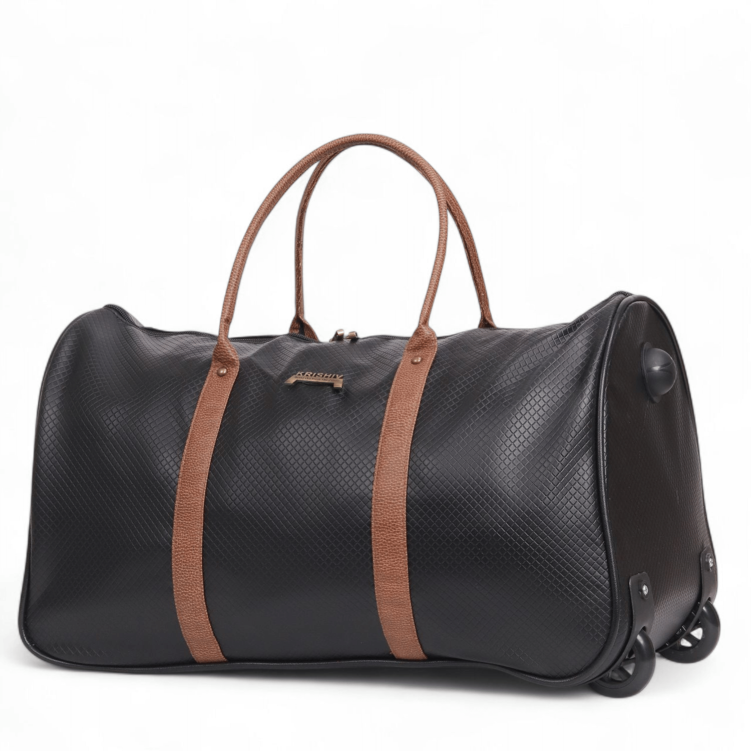     			krishiv 49 Ltrs Black Artificial Leather Duffle Trolley