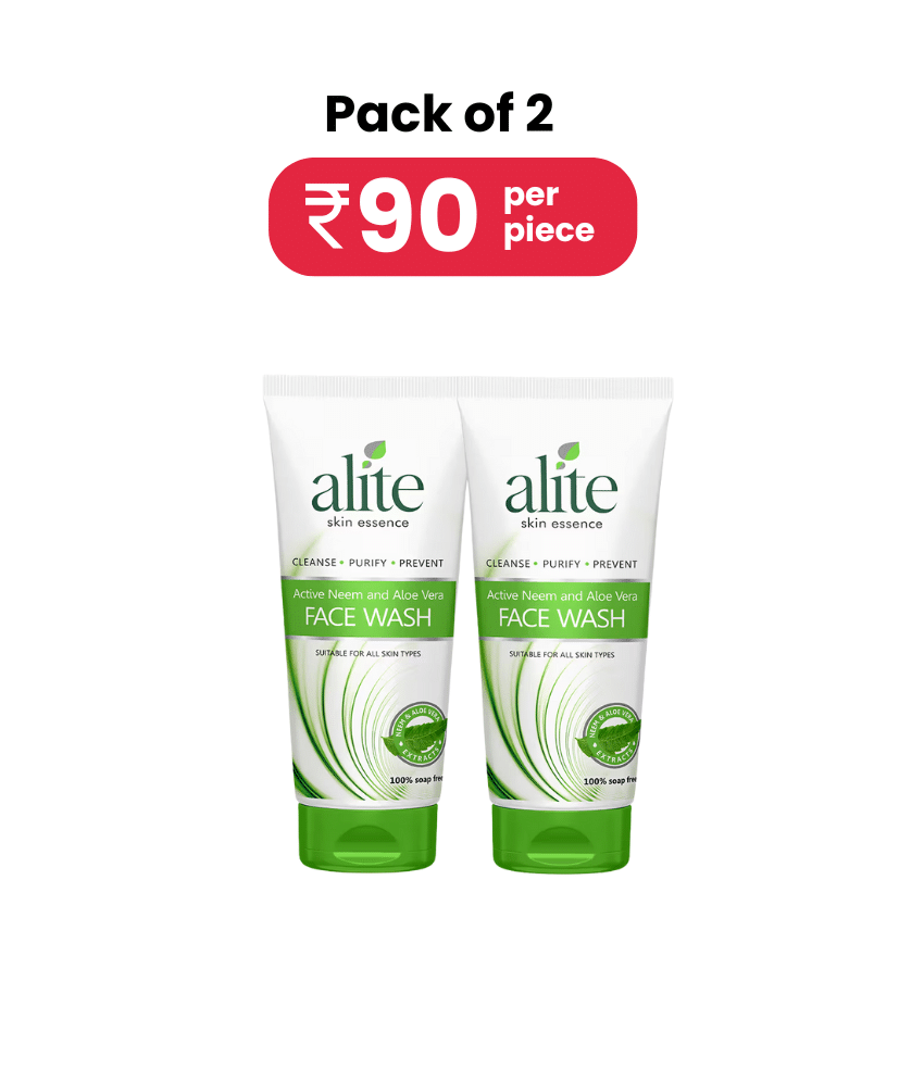    			Alite Active Neem & Aloe Vera Anti Acne Face Wash Cleanser for Radiant Skin 70g ( Pack of 2 )