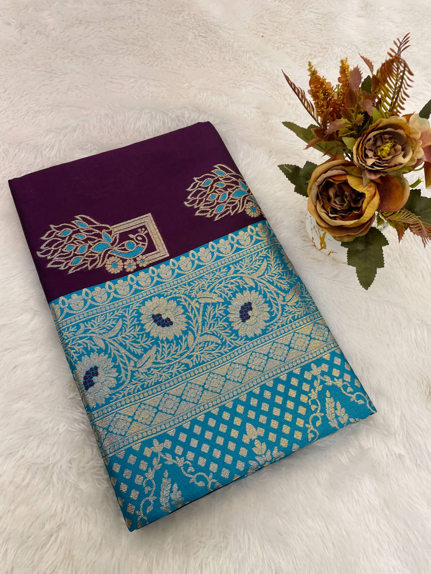 A TO Z CART Silk Blend Woven Paithani Sarees With Unstitched Blouse Piece ( Wine ) A TO Z CART Silk Blend Woven Paithani Sarees With Unstitched Blouse Piece ( Wine )