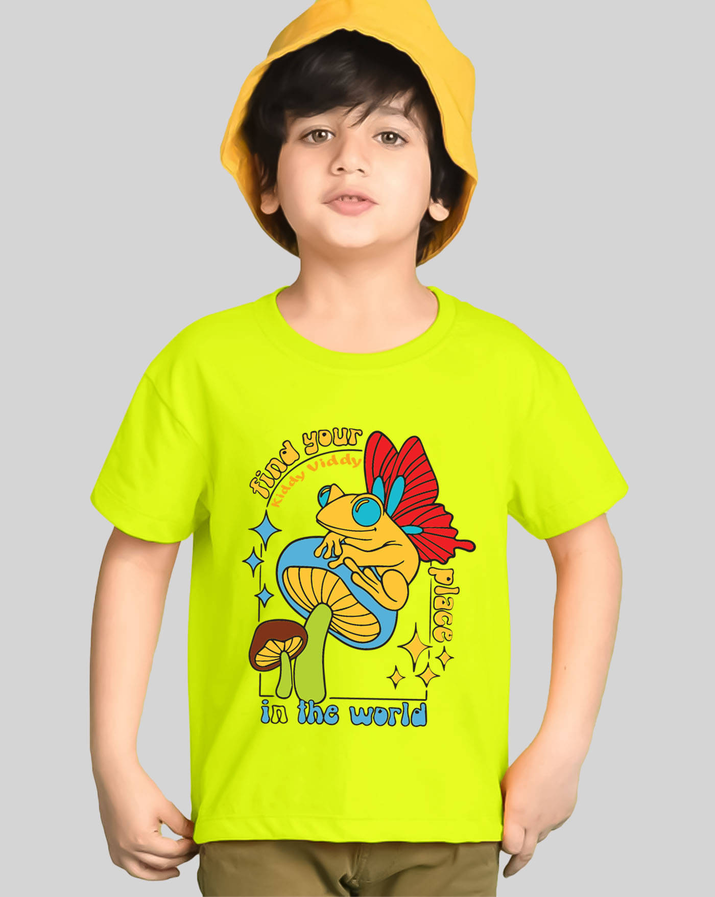     			AUSK Pack of 1 Boys Cotton Blend T-Shirt ( Neon Green )