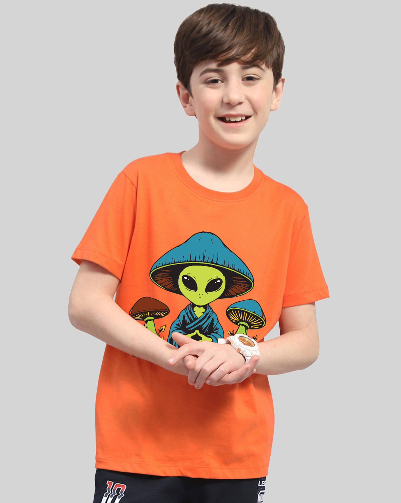     			AUSK Pack of 1 Boys Cotton Blend T-Shirt ( Orange )