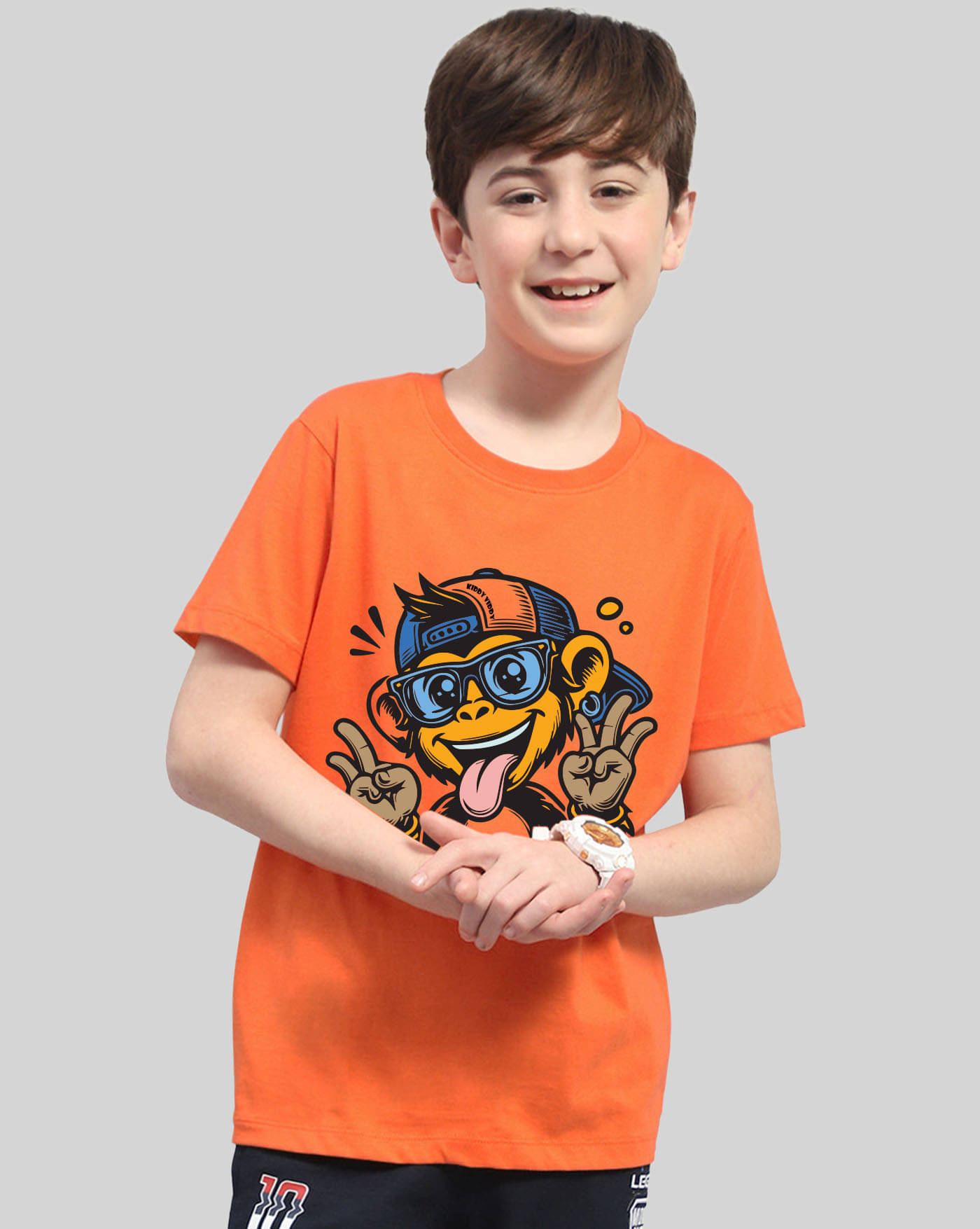     			AUSK Pack of 1 Boys Cotton Blend T-Shirt ( Orange )