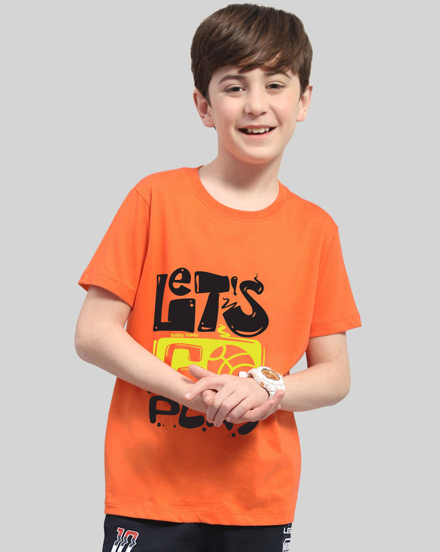     			AUSK Pack of 1 Boys Cotton Blend T-Shirt ( Orange )
