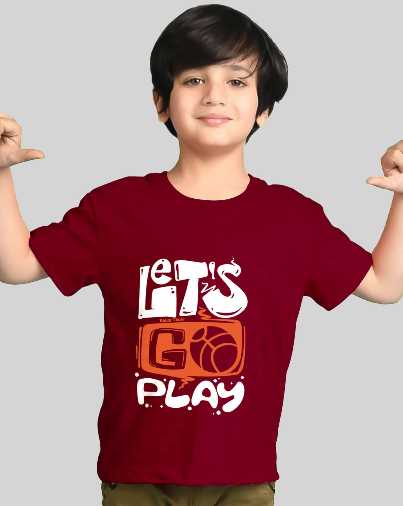     			AUSK Pack of 1 Boys Cotton Blend T-Shirt ( Maroon )