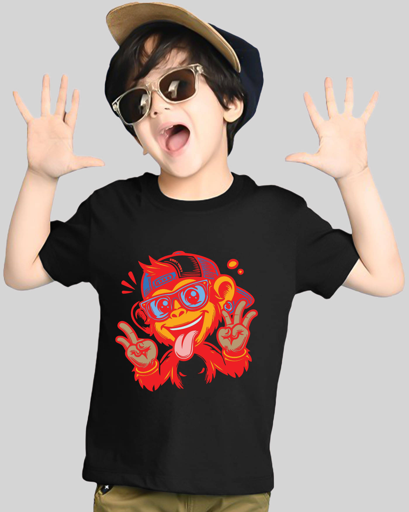     			AUSK Pack of 1 Boys Cotton Blend T-Shirt ( Black )