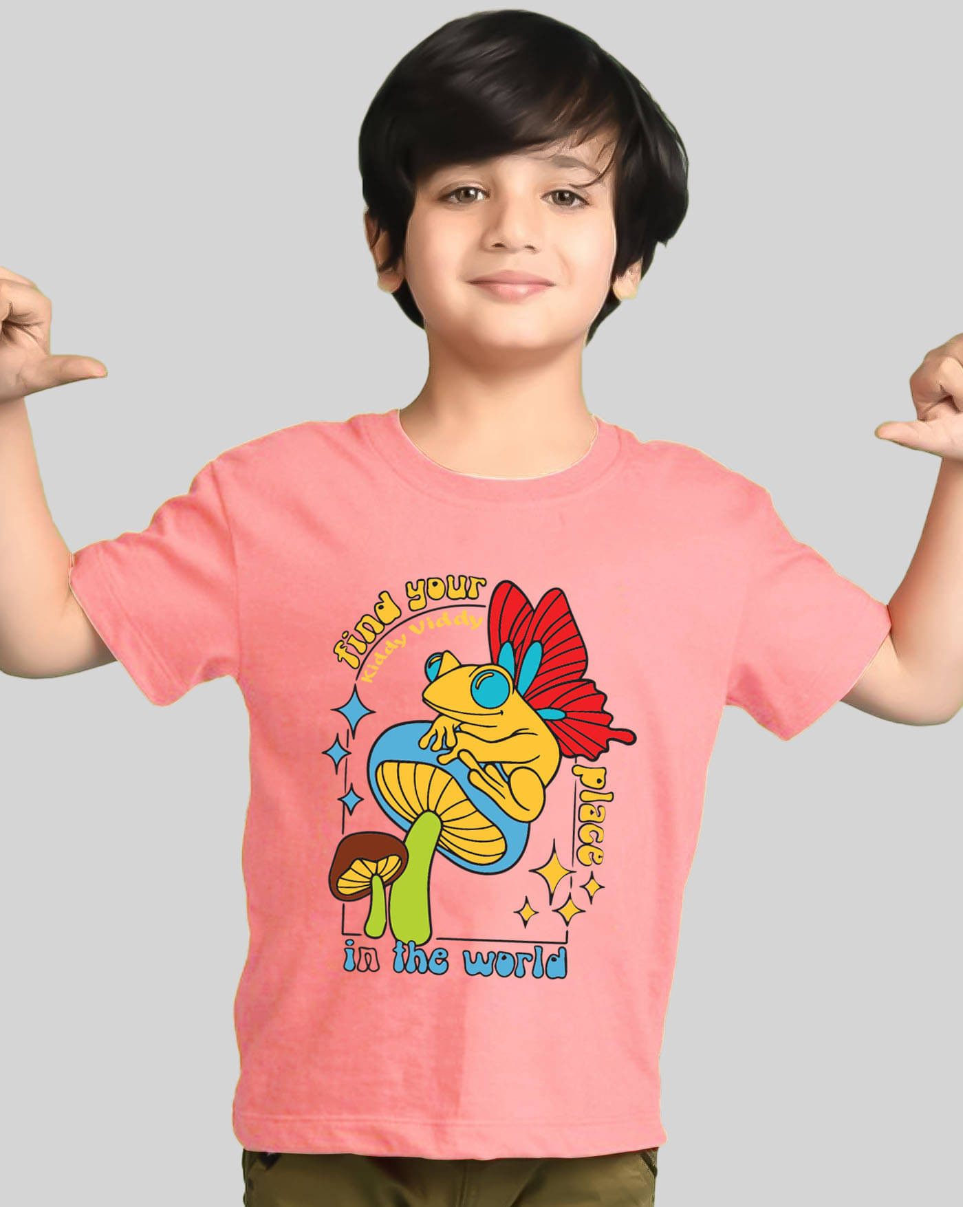     			AUSK Pack of 1 Boys Cotton Blend T-Shirt ( Peach )