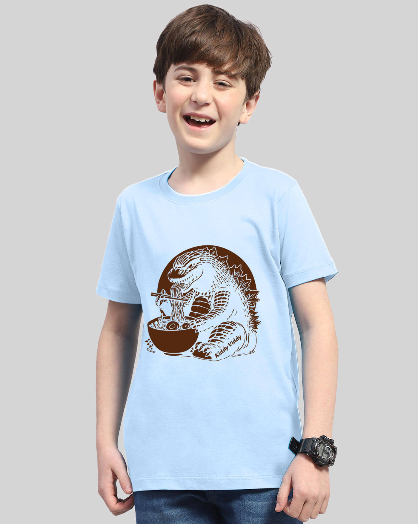     			AUSK Pack of 1 Boys Cotton Blend T-Shirt ( Sky Blue )