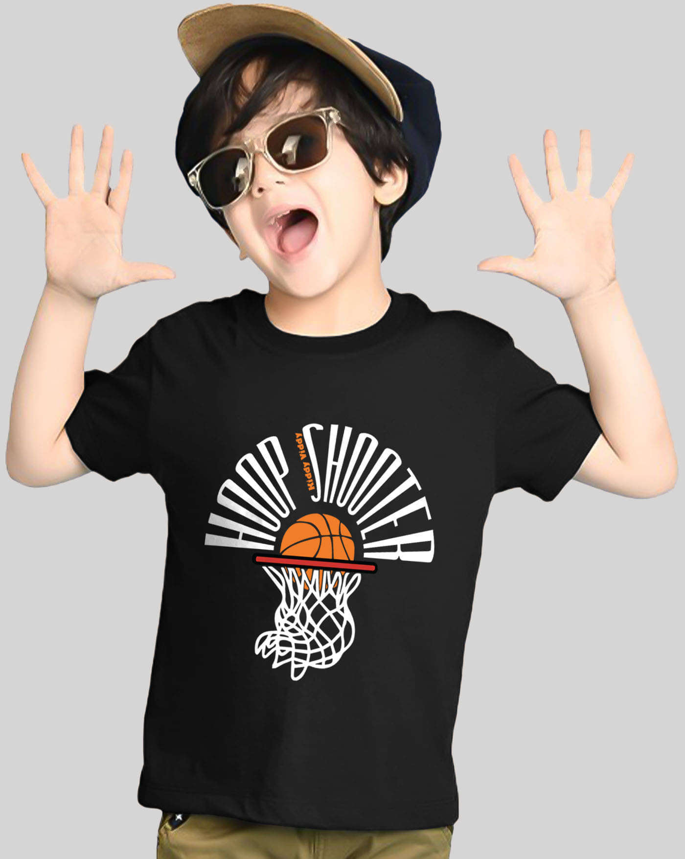     			AUSK Pack of 1 Boys Cotton Blend T-Shirt ( Black )