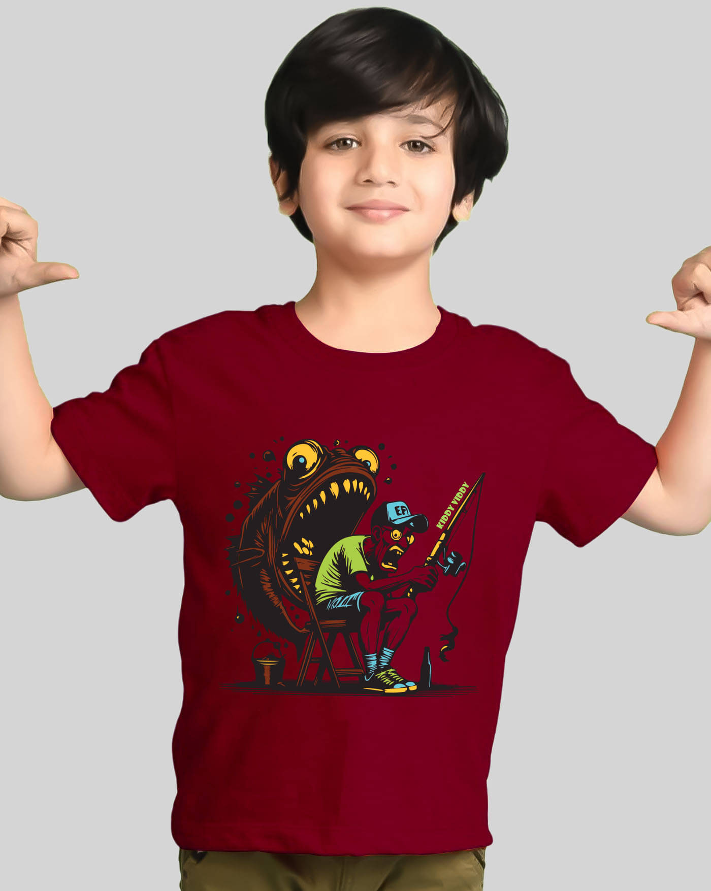     			AUSK Pack of 1 Boys Cotton Blend T-Shirt ( Maroon )