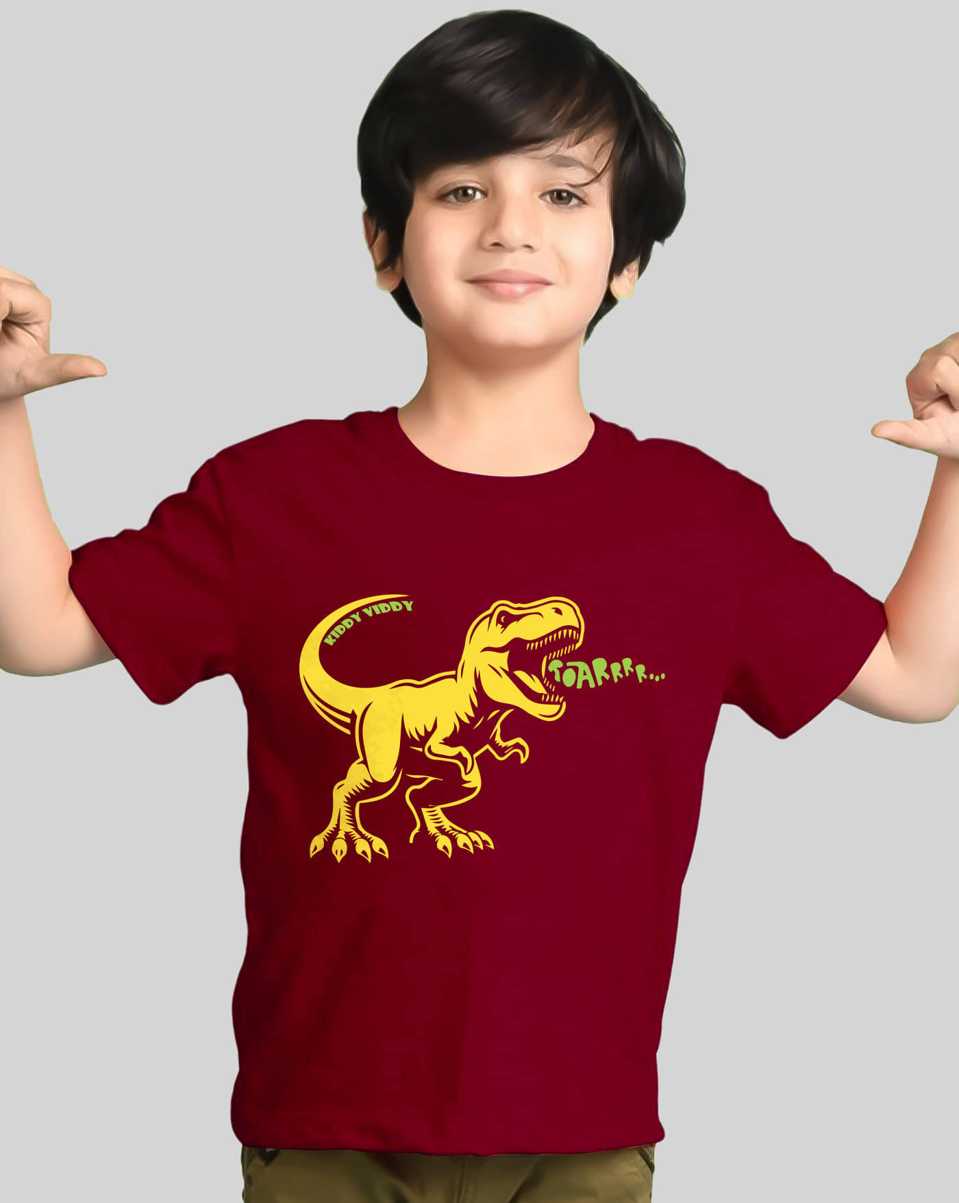     			AUSK Pack of 1 Boys Cotton Blend T-Shirt ( Maroon )