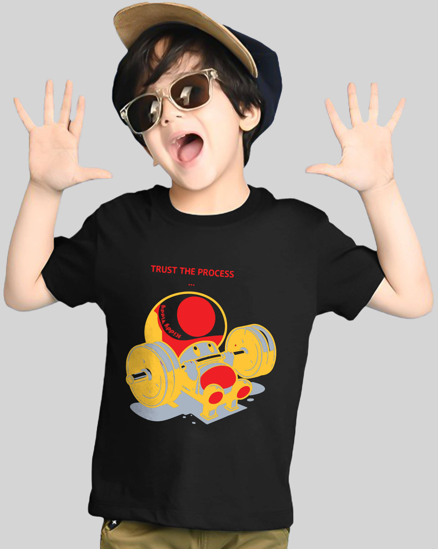     			AUSK Pack of 1 Boys Cotton Blend T-Shirt ( Black )