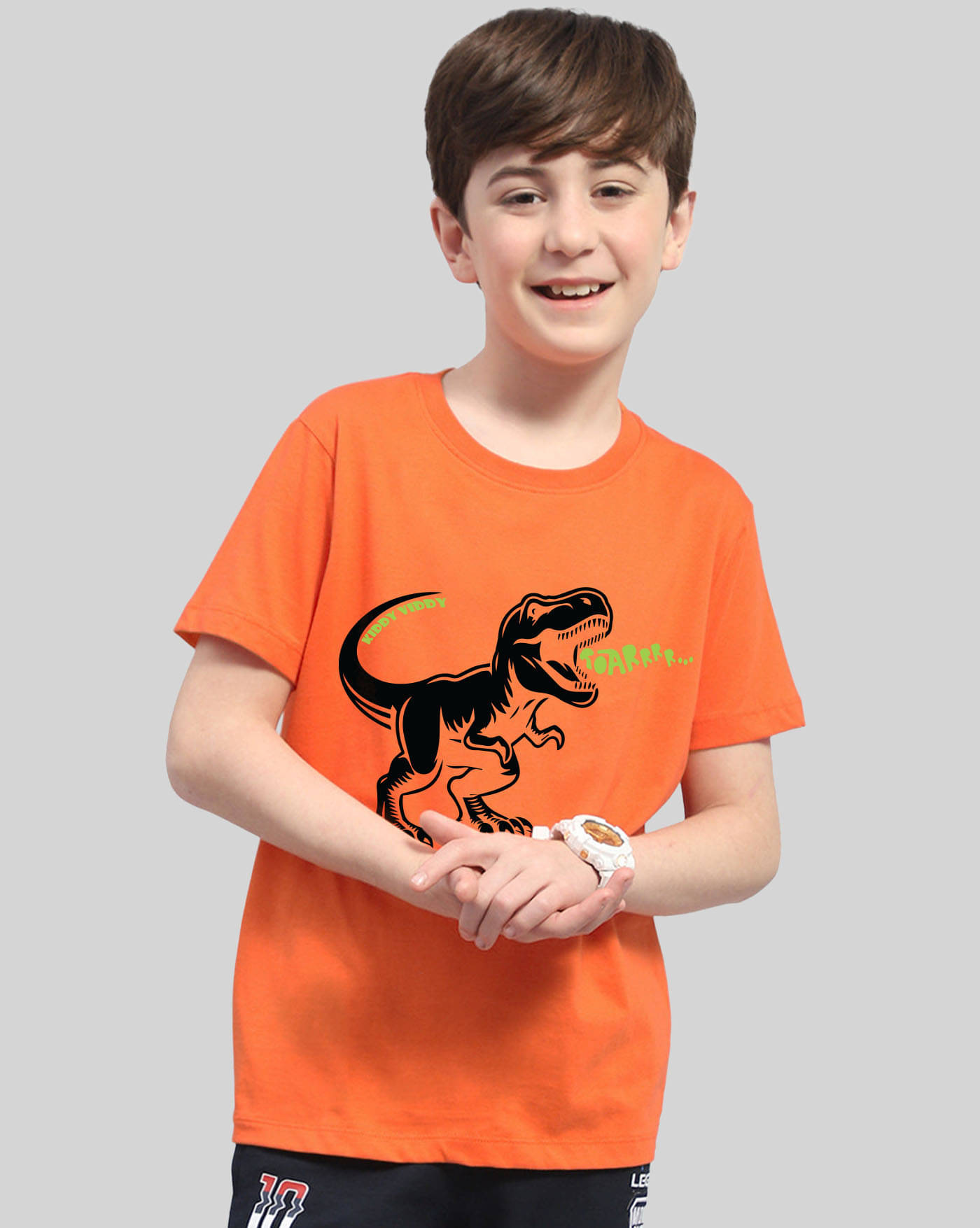     			AUSK Pack of 1 Boys Cotton Blend T-Shirt ( Orange )