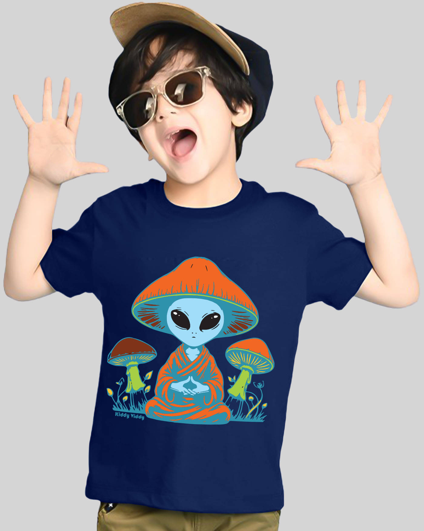     			AUSK Pack of 1 Boys Cotton Blend T-Shirt ( Navy Blue )