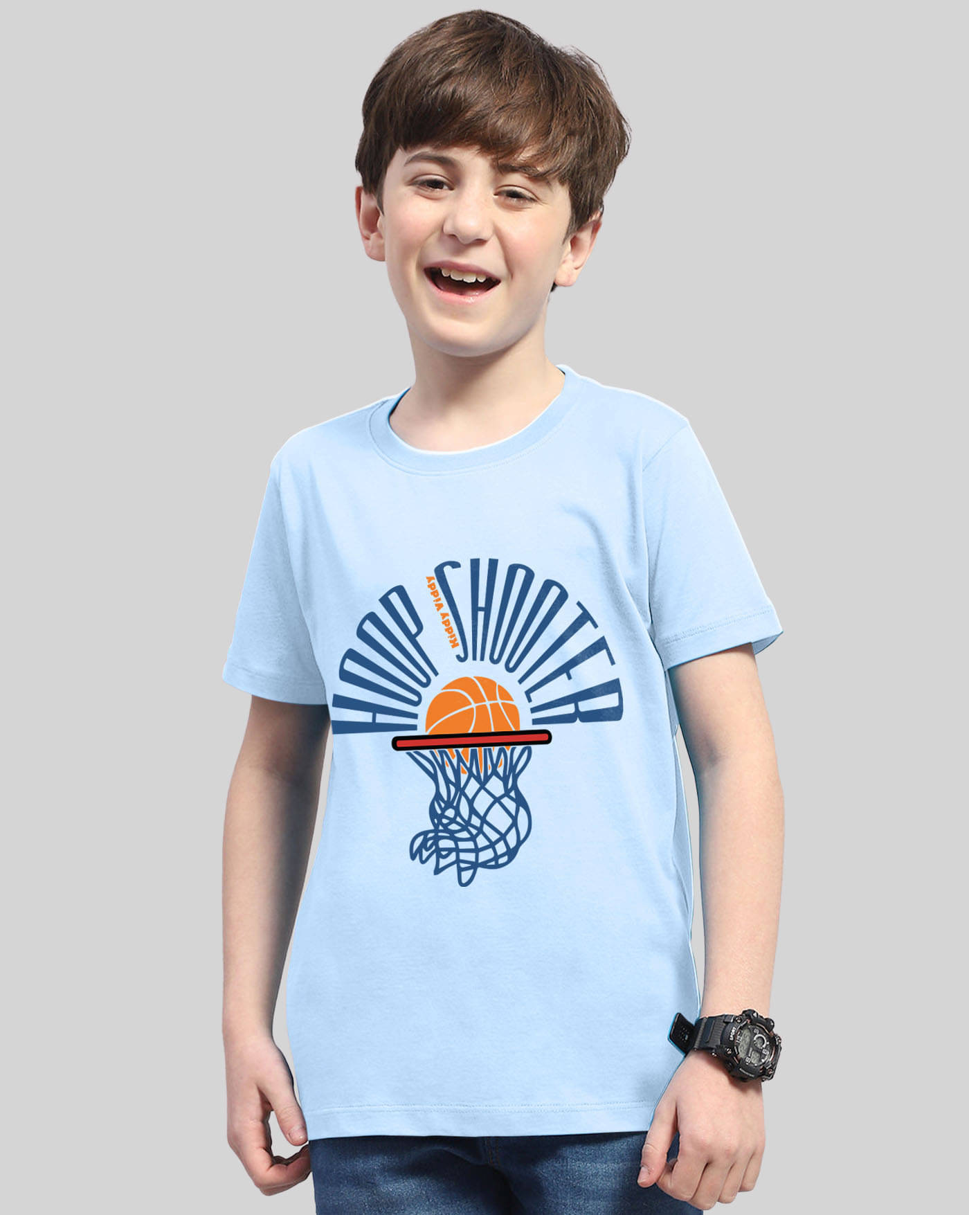     			AUSK Pack of 1 Boys Cotton Blend T-Shirt ( Sky Blue )