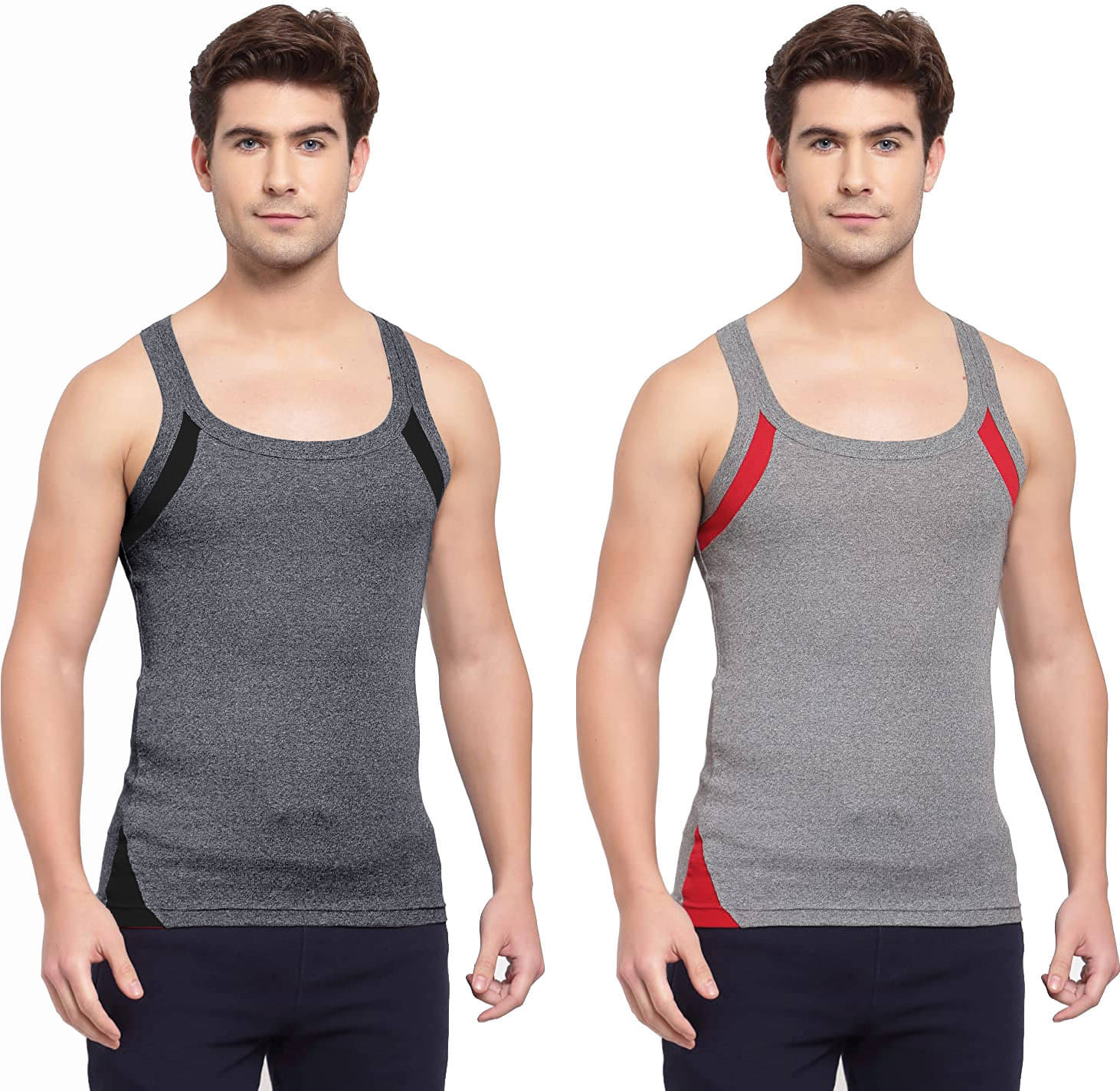     			Amul comfy Pack of 2 Cotton Basic Vest For Men ( Multicolor )