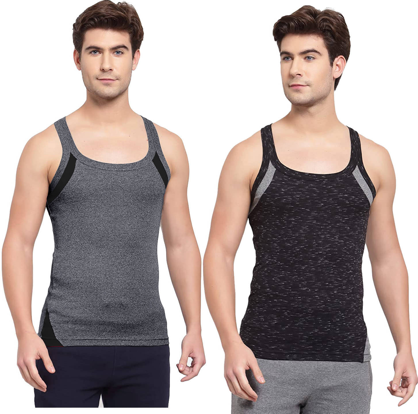     			Amul comfy Pack of 2 Cotton Basic Vest For Men ( Multicolor )