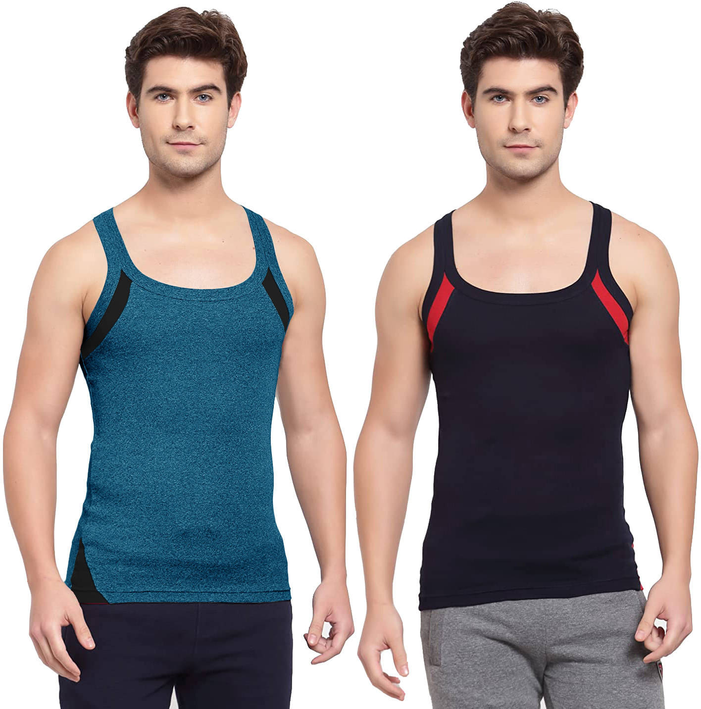 Amul comfy Pack of 2 Cotton Basic Vest For Men ( Multicolor ) Amul comfy Pack of 2 Cotton Basic Vest For Men ( Multicolor )