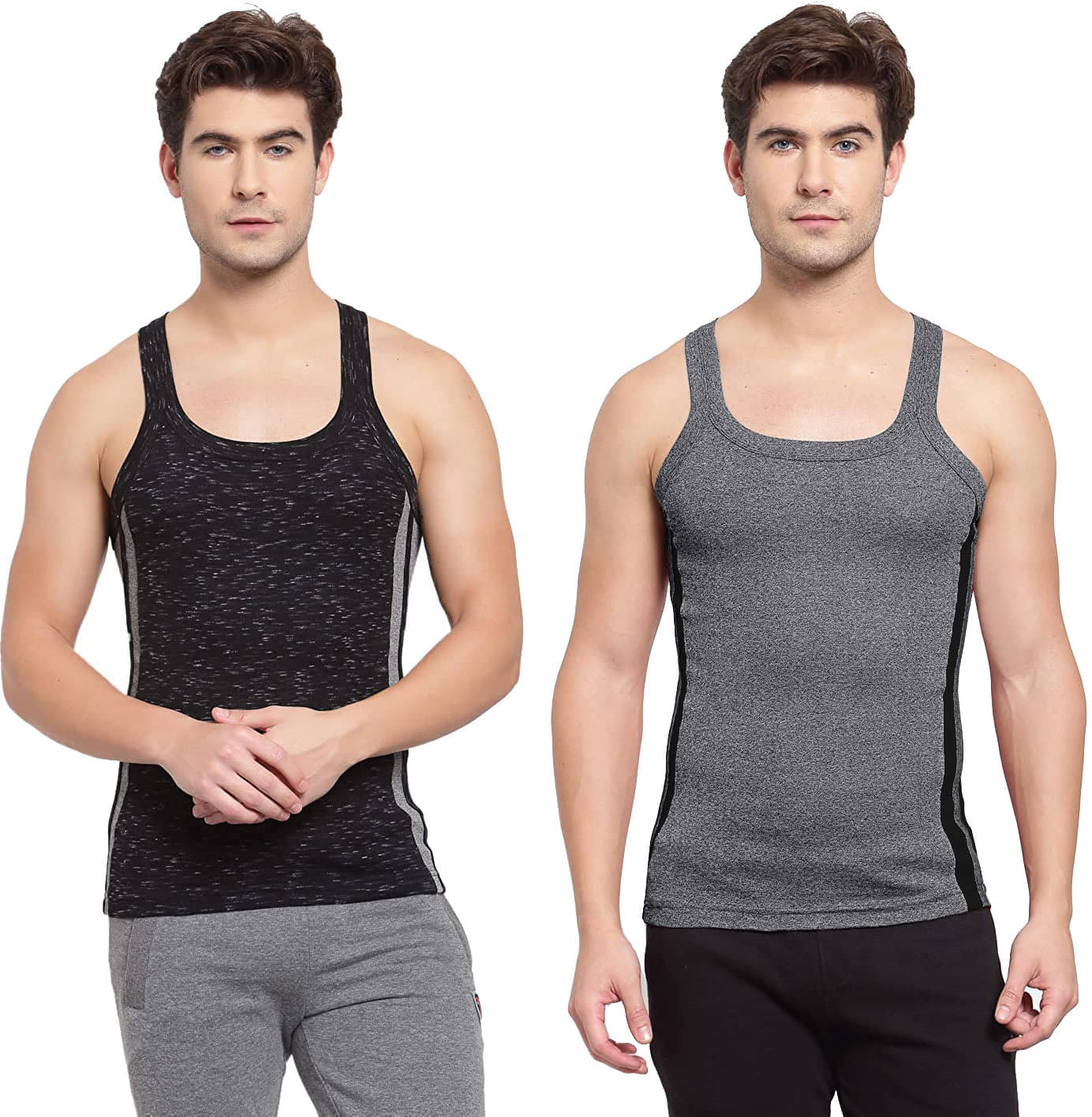     			Amul comfy Pack of 2 Cotton Basic Vest For Men ( Multicolor )