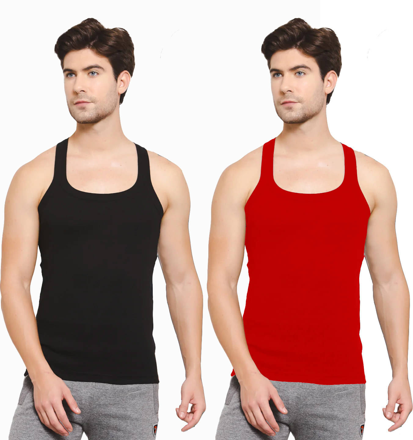 Amul comfy Pack of 2 Cotton Basic Vest For Men ( Multicolor ) Amul comfy Pack of 2 Cotton Basic Vest For Men ( Multicolor )
