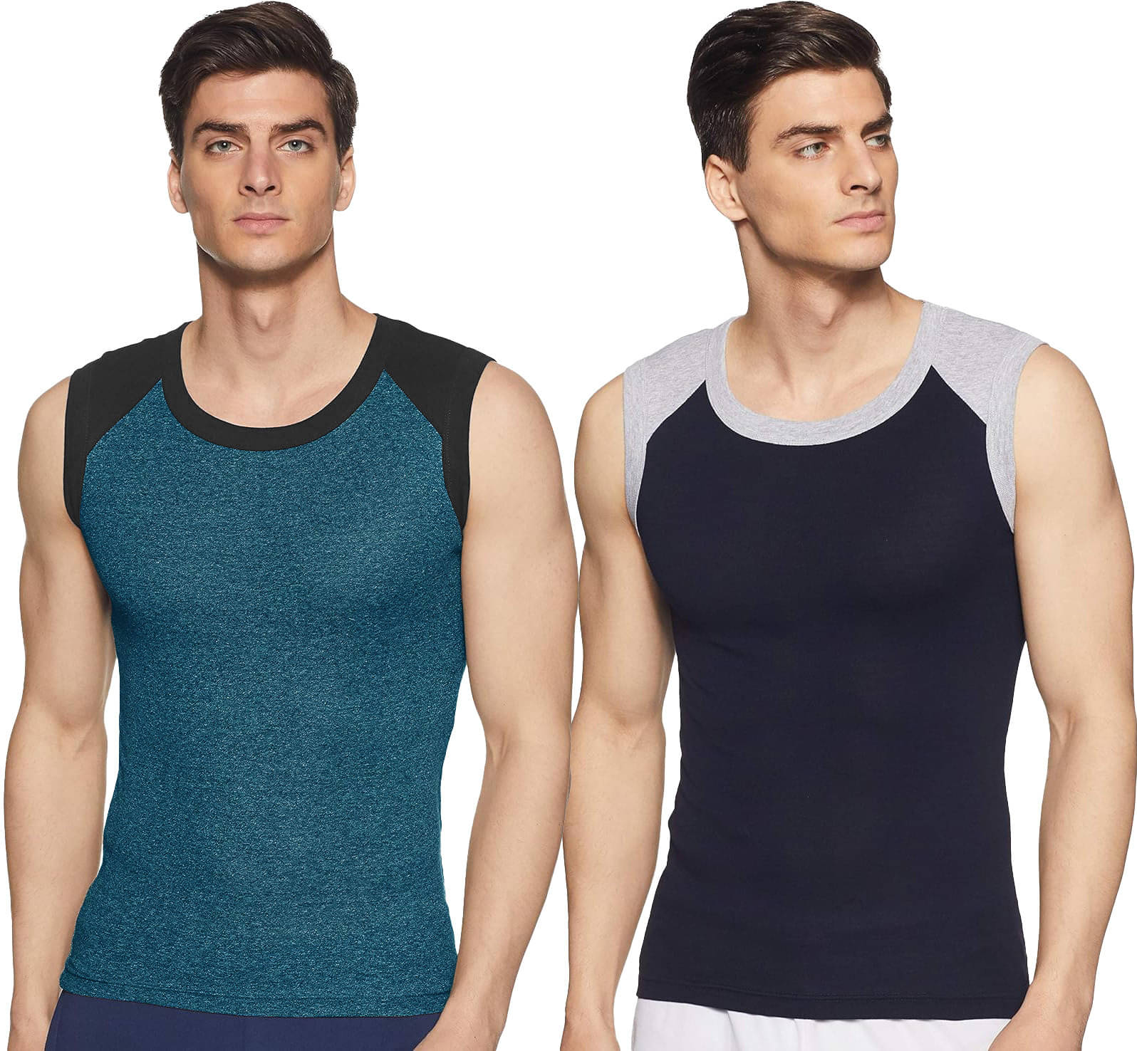 Amul comfy Pack of 2 Cotton Basic Vest For Men ( Multicolor ) Amul comfy Pack of 2 Cotton Basic Vest For Men ( Multicolor )