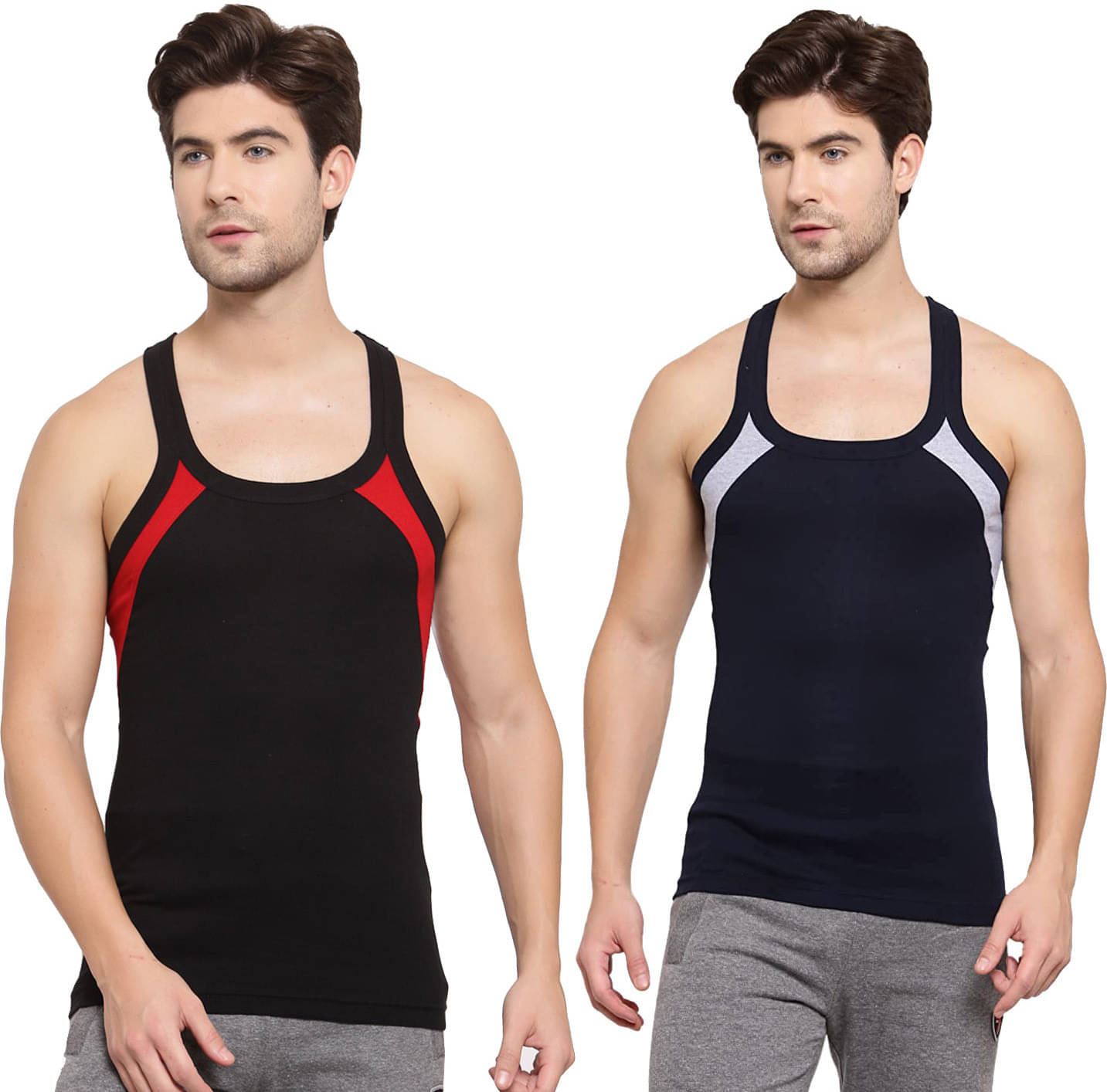 Amul comfy Pack of 2 Cotton Basic Vest For Men ( Multicolor ) Amul comfy Pack of 2 Cotton Basic Vest For Men ( Multicolor )