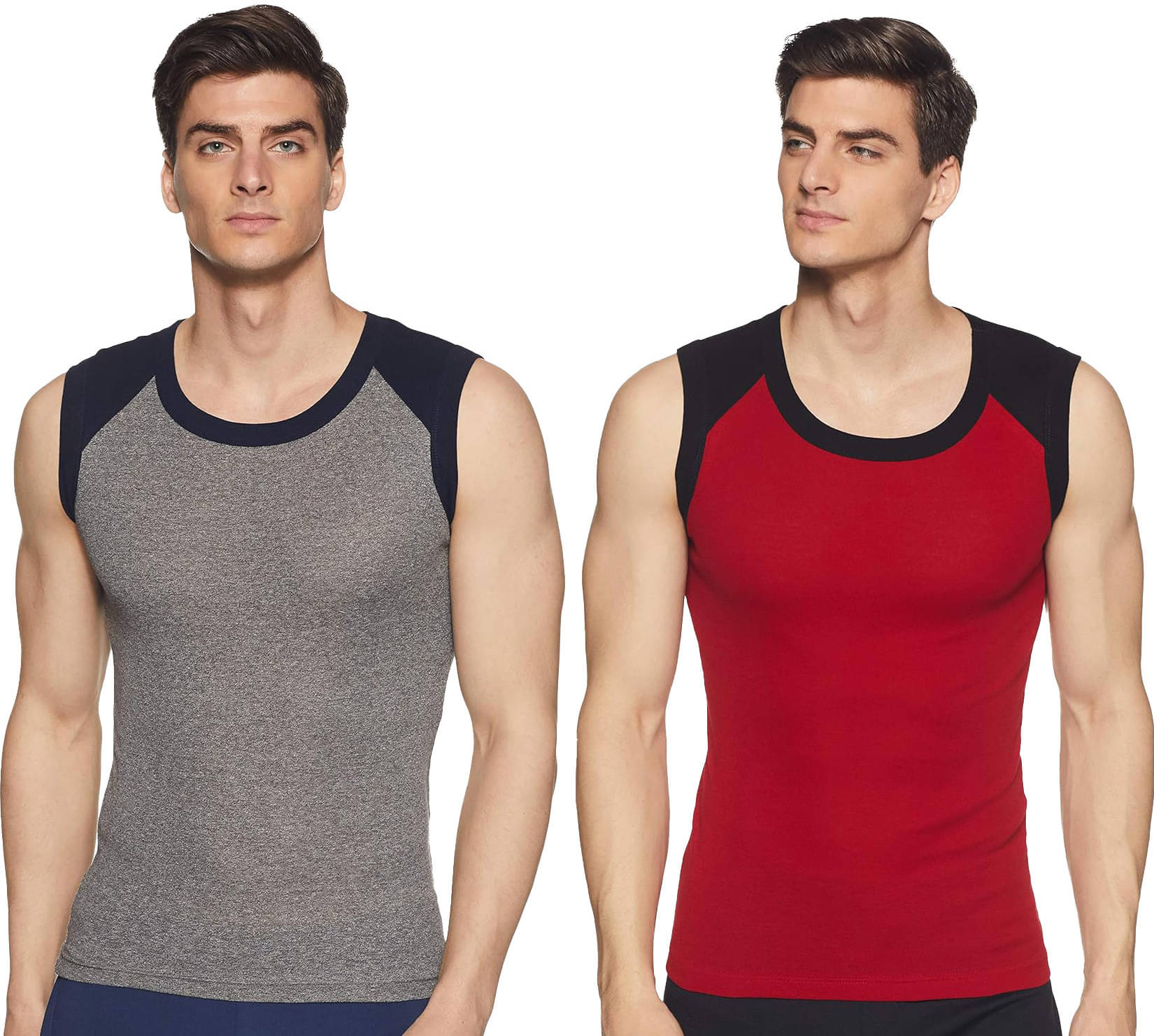    			Amul comfy Pack of 2 Cotton Basic Vest For Men ( Multicolor )