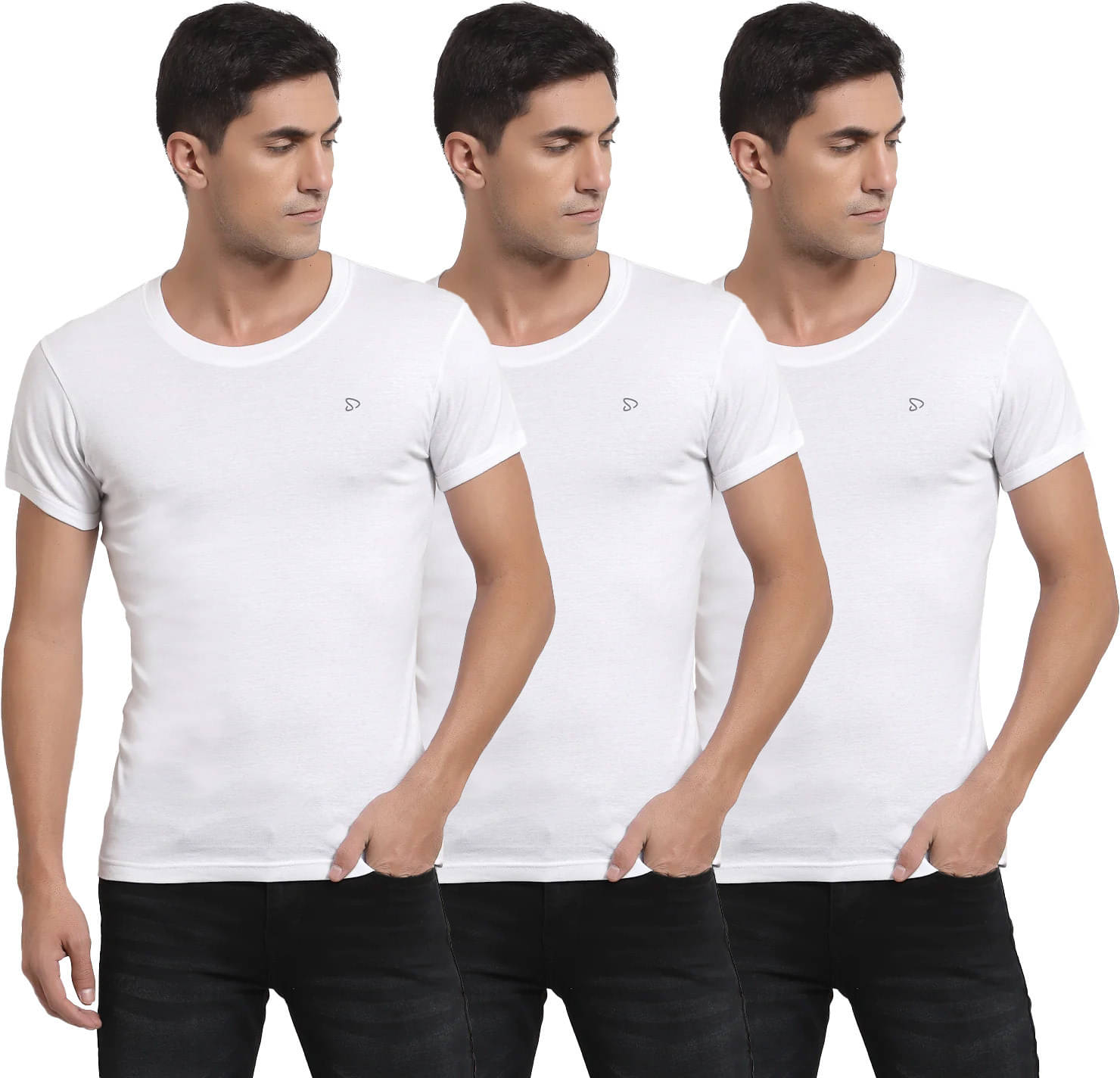     			Amul comfy Pack of 3 Cotton Basic Vest For Men ( White )