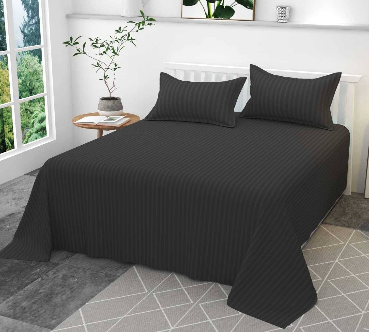 DOMES FAB Satin 1 Double Queen Bedsheet with 2 Pillow Covers ( Grey ) DOMES FAB Satin 1 Double Queen Bedsheet with 2 Pillow Covers ( Grey )