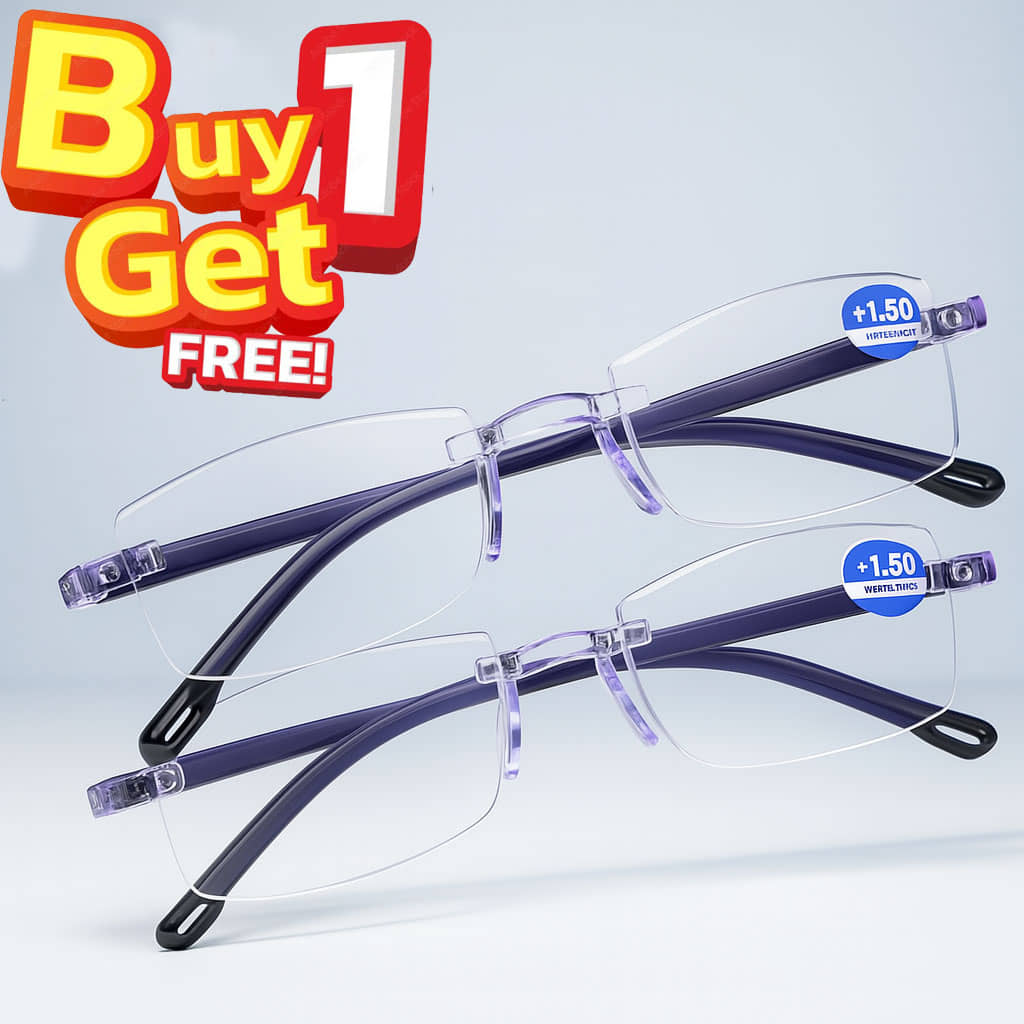 Fadiso Fashion Square Rimless Reading Glasses