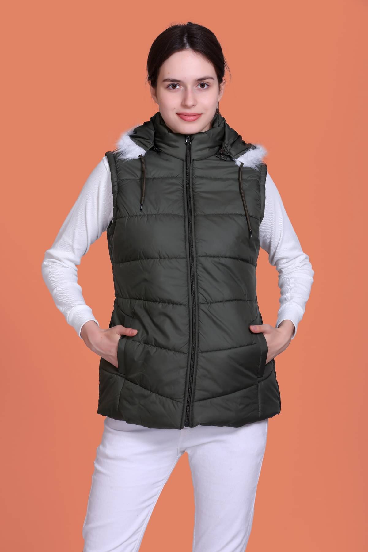     			KAZZ - Nylon Olive Bomber Jackets Pack of 1