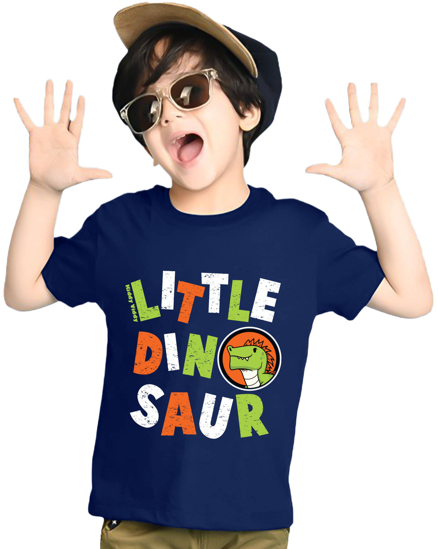     			KIDDY VIDDY Pack of 1 Boys Cotton Blend T-Shirt ( Navy Blue )