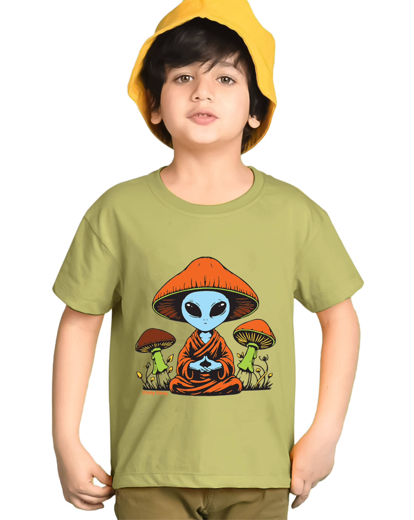     			KIDDY VIDDY Pack of 1 Boys Cotton Blend T-Shirt ( Light Green )