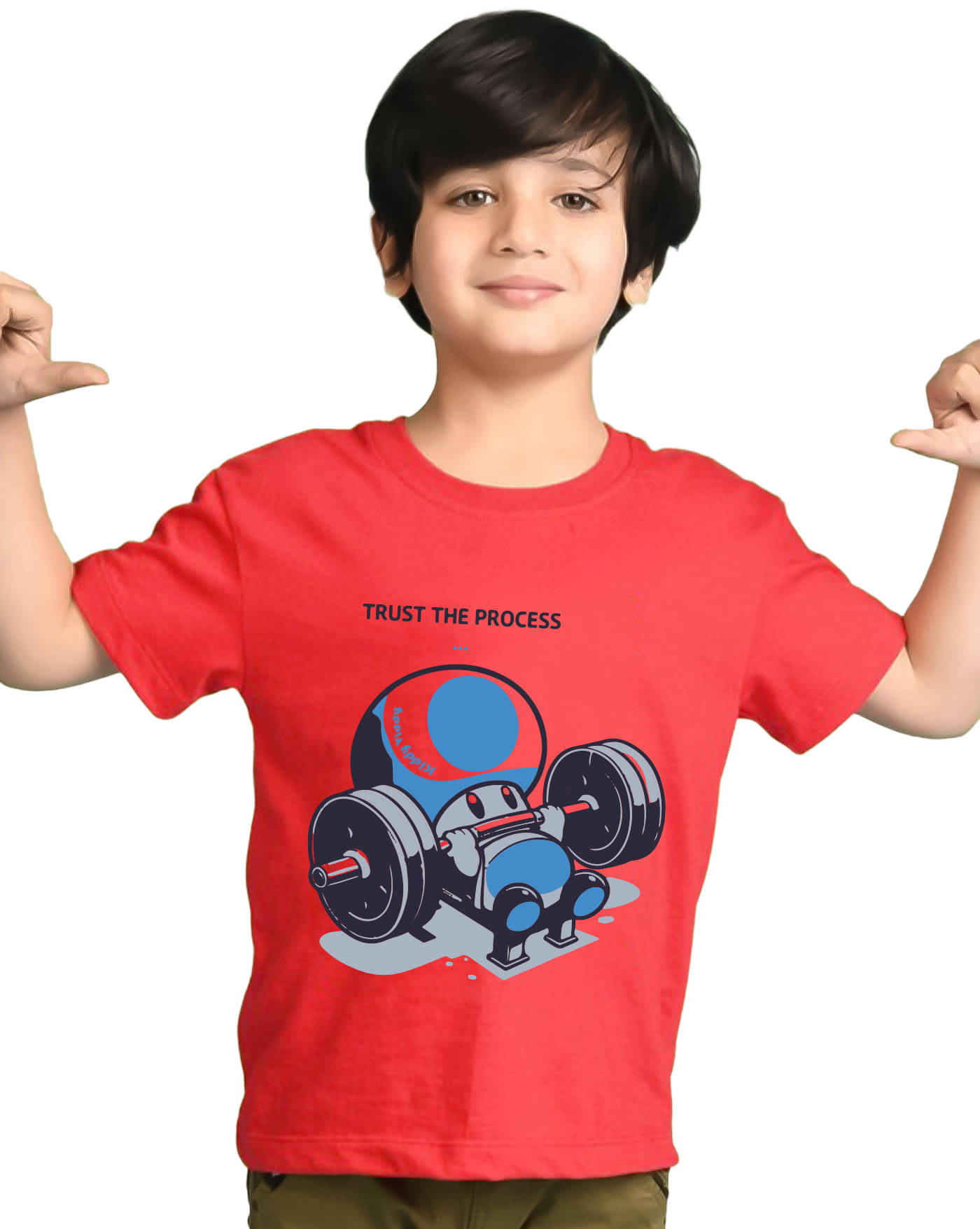     			KIDDY VIDDY Pack of 1 Boys Cotton Blend T-Shirt ( Red )