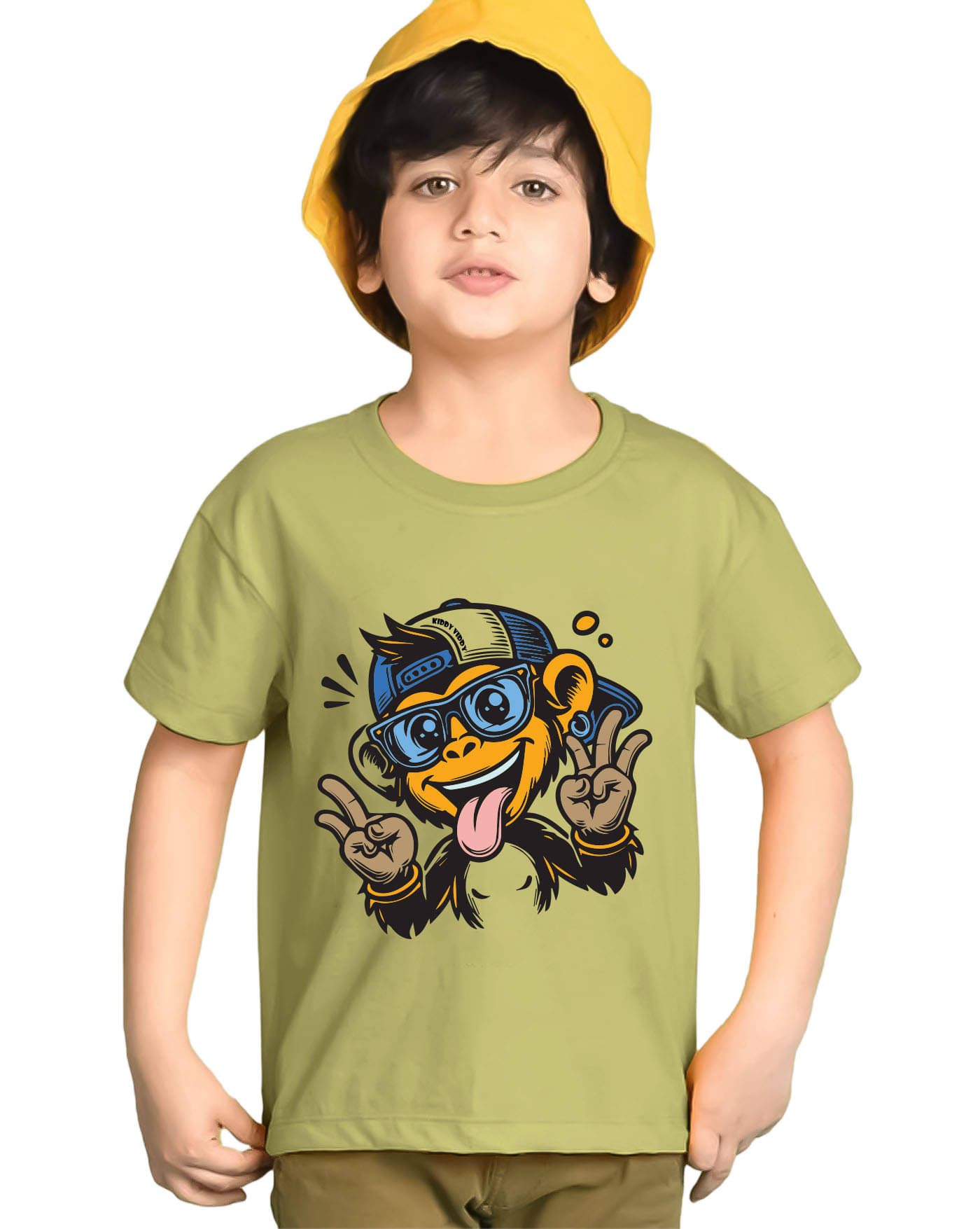     			KIDDY VIDDY Pack of 1 Boys Cotton Blend T-Shirt ( Light Green )
