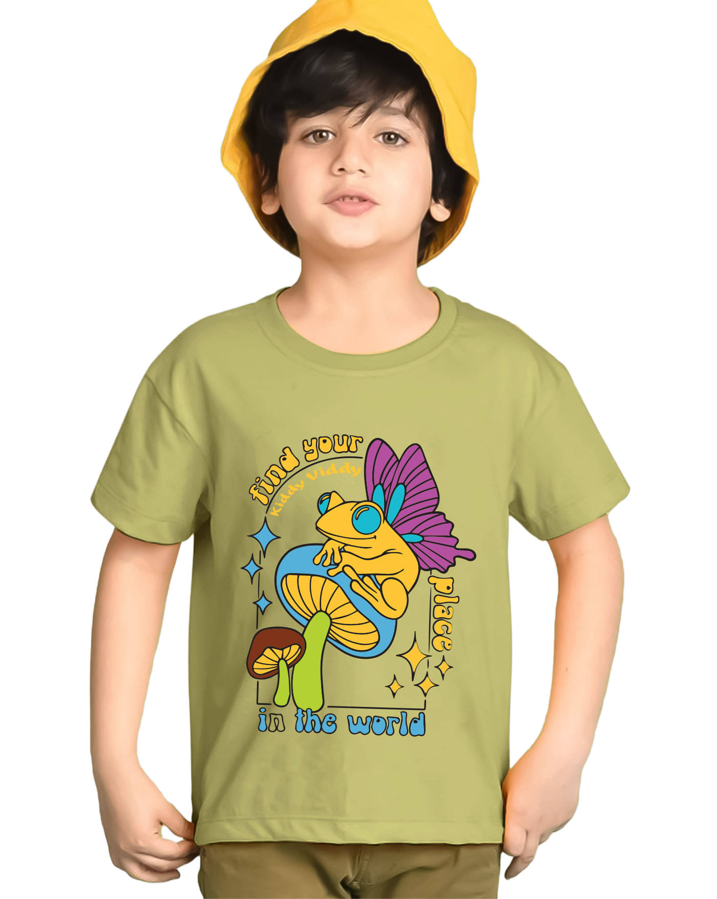     			KIDDY VIDDY Pack of 1 Boys Cotton Blend T-Shirt ( Light Green )